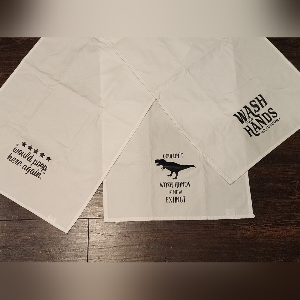 Custom napkins handtowels clever bathroom accessories